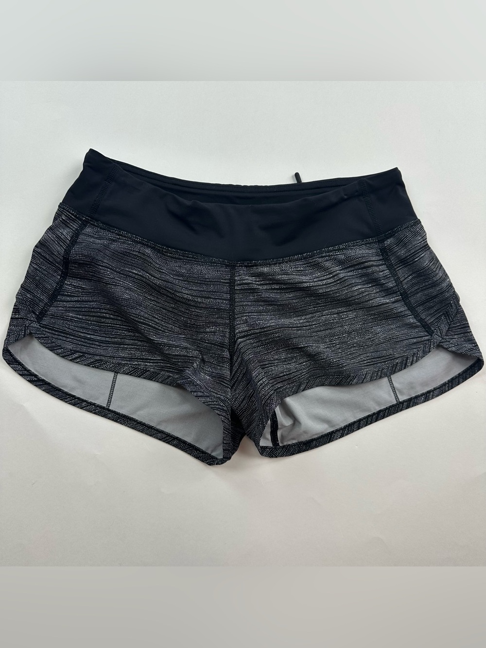 LuluLemon Black White Running Shorts Athletic Shorts Size 4